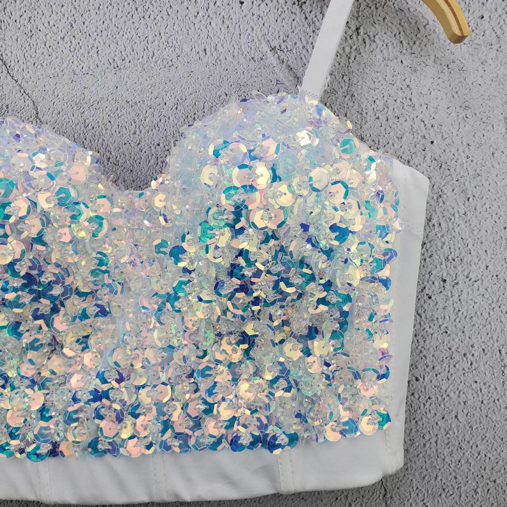 Блестящая одежда без бретелей, Сверкающее нижнее белье, Легкая майка, Самый продаваемый топ с запахом, Топ без плеч, Топ без рукавов на косточках для женщин