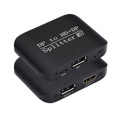 Разветвитель DisplayPort на HDMI Displayport Режим MST SST DP на DP 4K HDMI Выход Разветвитель DisplayPort для ноутбука 4K@60Hz + Расширенный/Зеркальный + 1.3 Рабочий стол,