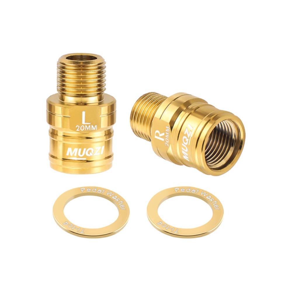 1 Pair Titanium Zinc Zinc Alloy Bike Pedal Axle Extenders 9/16 Bicycle Pedal Extension Bolts Folding Bicycle