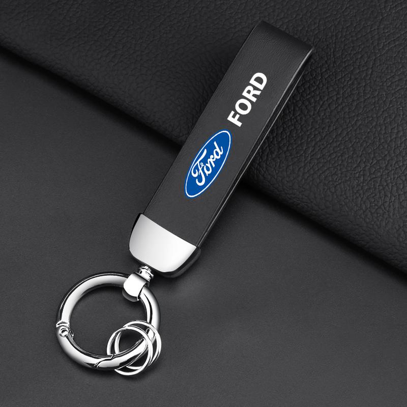 Кожаный Брелок для Ключей Автомобильный Брелок Подвеска Брелок Декор Стайлинг Для Ford Focus 2 3 mondeo mk3 f150 fusion mustang mk7