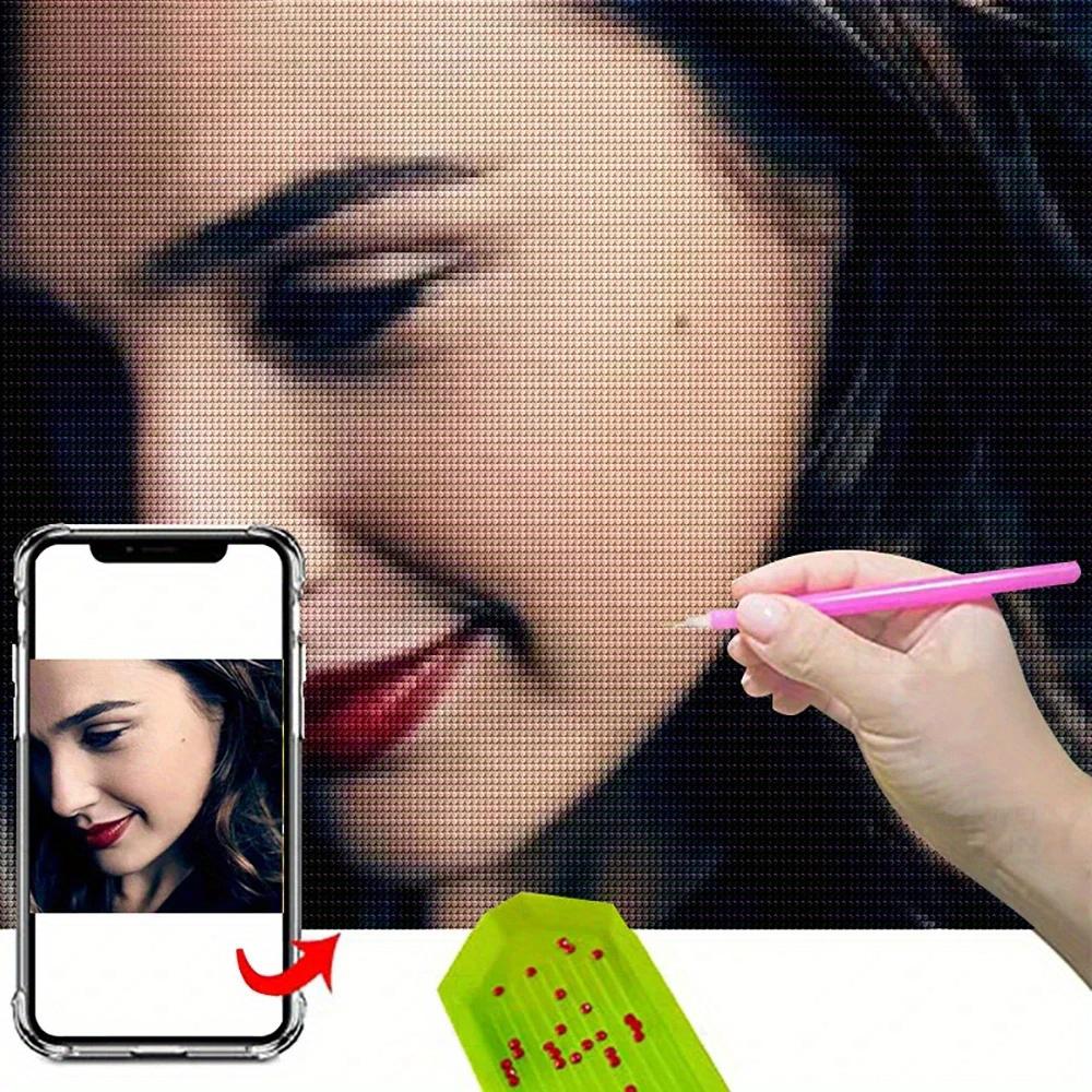 Индивидуальные фотографии с рисунками бриллиантов Индивидуальный подарок премиум-класса - круглый бриллиант