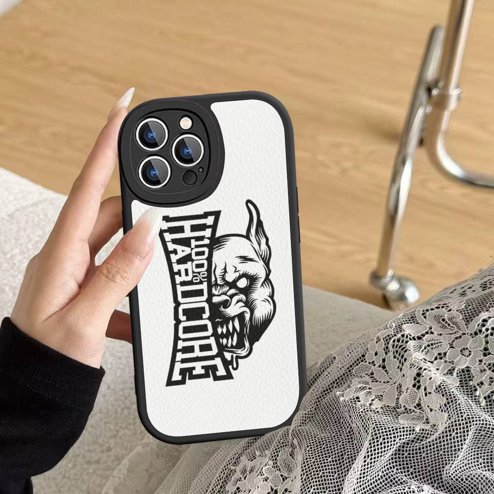 Bone Gabber 100Hardcore Dog Phone Case For IPhone 16 15 14 13 12 11 Pro Max Plus Shockproof Leather Cover