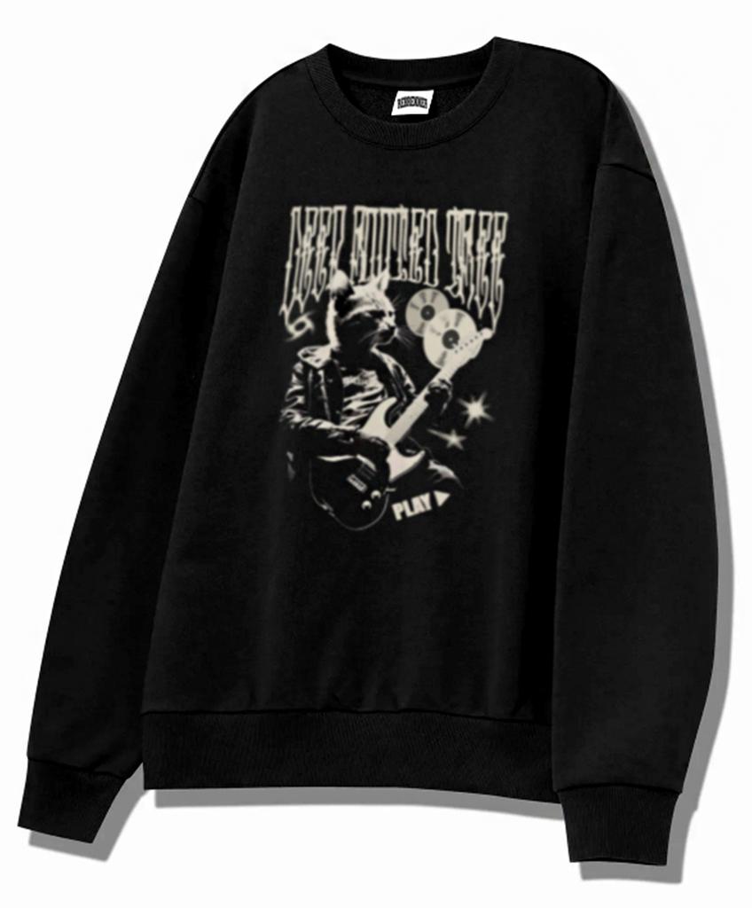 REBRENNER Dtg Guitar Cat Sweatshirt Black