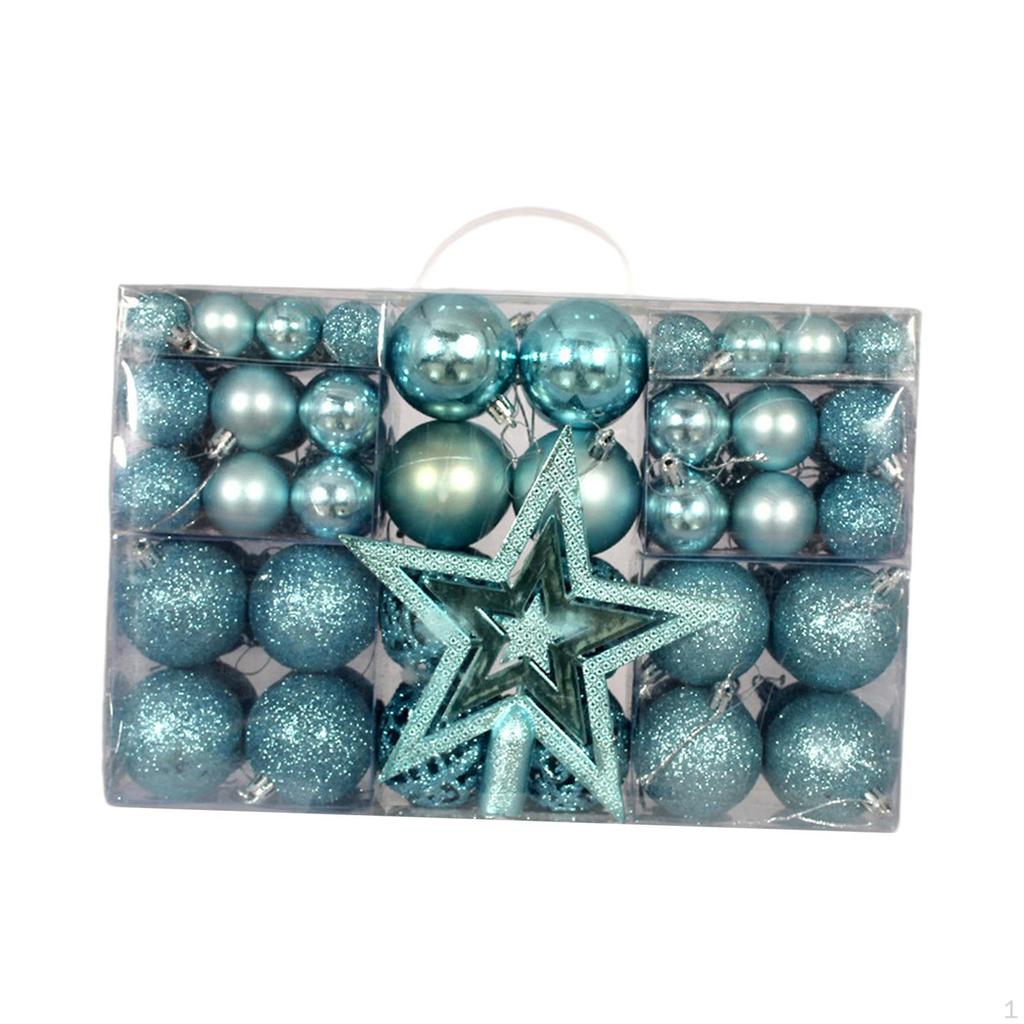 101 шт. Рождественские шары, украшения для елки, звездочки, самодельные безделушки, подвесные шары для ресторанов и фестивалей