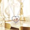Exquisite Necklace with Heart-shaped Pendant, "embrace of Mother and Child" Jewelry, Rose Accessories for Women On Mother's Day