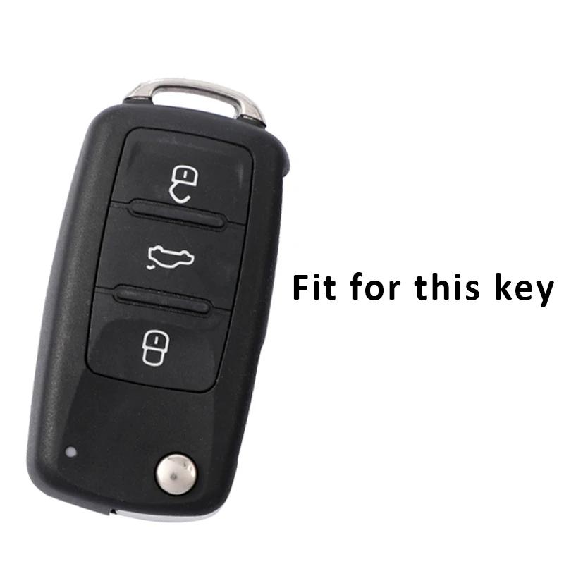 Чехол-накладка для ключа автомобиля из ТПУ кожи для Volkswagen VW Bora Polo Tiguan Jetta Passat B5 B6 B7 Golf Beetle для Skoda Octavia