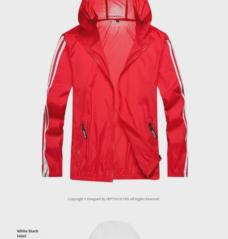 Мужская ультратонкая куртка из ледяного шелка в корейском стиле для лета и защиты от солнца