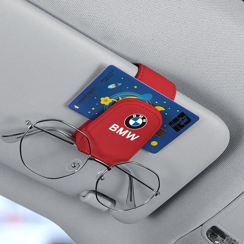 DKHN5 Car Glasses Sun Visor Box Auto Sunglasses Clip Card Accessories For BMW G30 G32 G01 G02 G05 G06 G07 G26 G23 G22 F40 F20 G08 G16