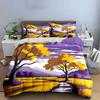 Yellow trees and landscape. Bedding sets Duvet cover sets Duvet covers Pillowcases(1*Duvet Cover 2*Pillowcases without duvet insert)