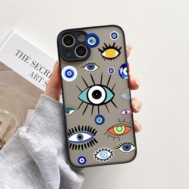 Турецкий Синий Амулет от Сглаза Абстрактный Чехол для Телефона для IPhone 12 11 14 Pro Max X XR XS XR Классические Прозрачные Чехлы для iPhone 13 Fundas