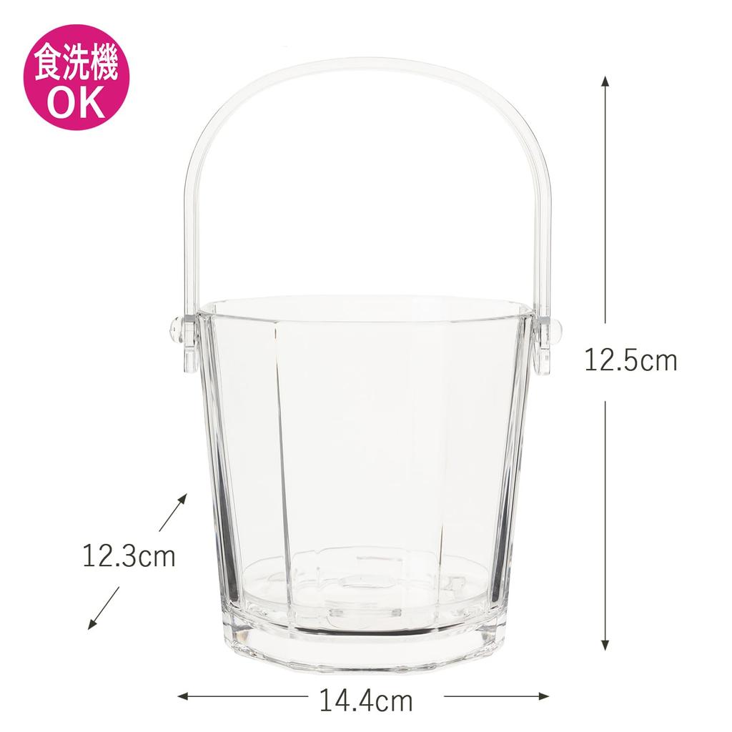 Toyo Sasaki Glass Ice Bucket Rabin Made In Japan Ice Container Ice Bucket Ice Container J-55176