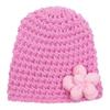 European & American Winter Knitted Wool Baby Hat with Small Flowers - Multicolor, Warm Pullover Design