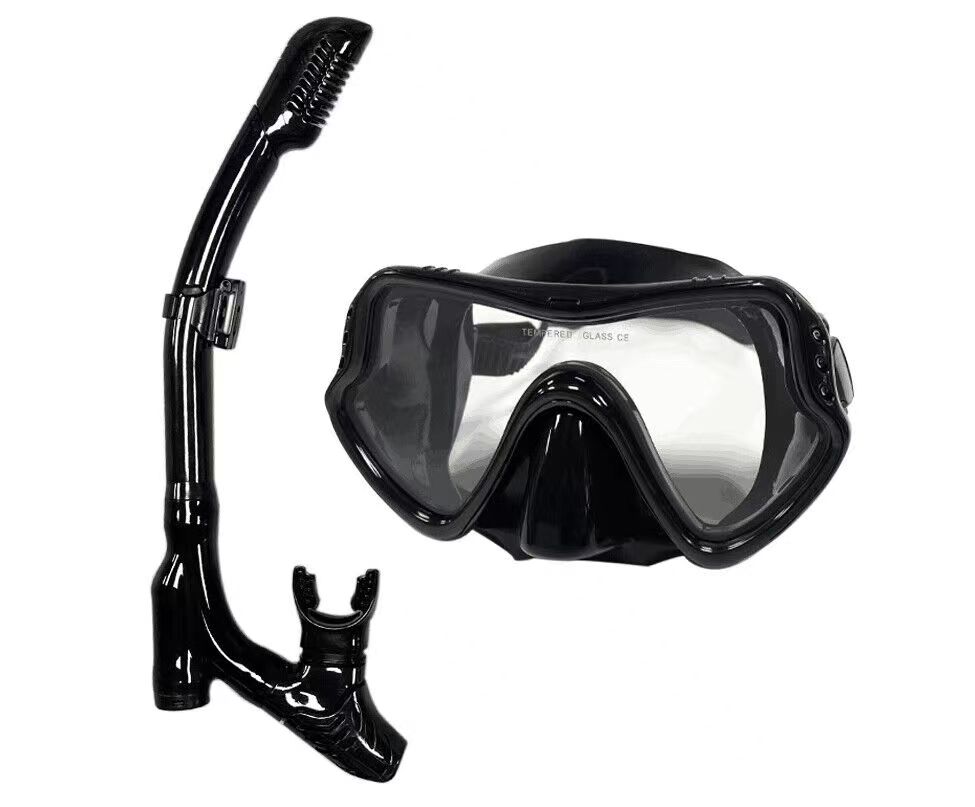 Комплект для дайвинга HB для взрослых, маска для дайвинга, закаленное стекло, полностью сухая дыхательная трубка, профессиональное панорамное оборудование для обучения дайвингу и плаванию