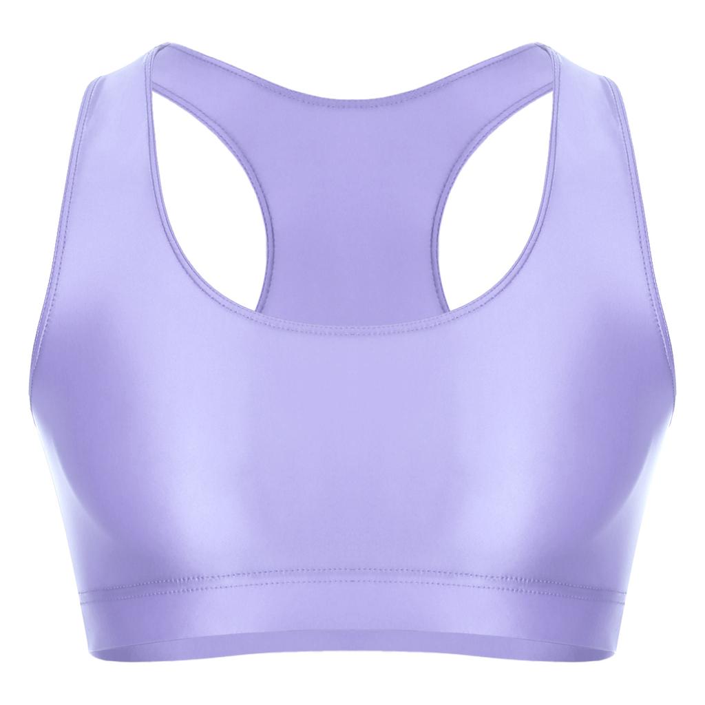 Mens Solid Color U Neck Crop Tank Top Sleeveless Glossy Vest Fitness Yoga Gym Wear