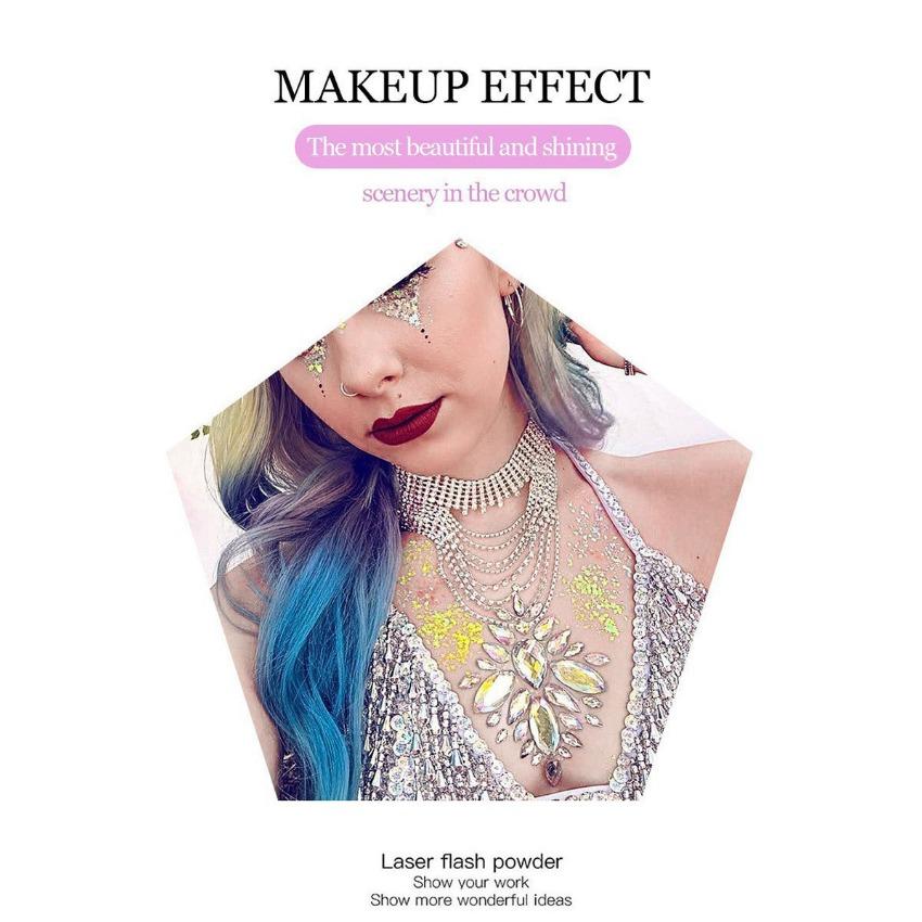 Чешуя русалки блестки гель, лицо тело губы блестки тени для век красочный поляризованный сценический макияж