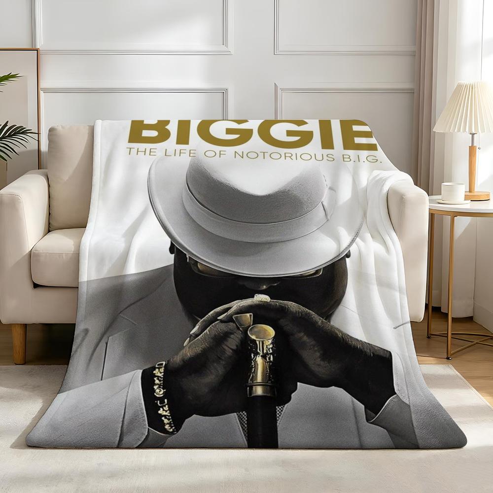 Музыкальная Т-футболка The N-Notorious B.I.G Бросьте Высокоплотное Короткое Плюшевое Одеяло Мягкое Для Кожи для Дивана Дремоты Комнаты с Кондиционером