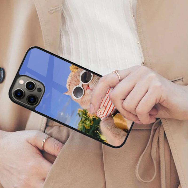 Милый Кот Животное Магнитный Чехол Для Телефона Для APPLE iPhone 17 Air 16 14 13 12 Pro Max 15 Plus Беспроводная Зарядка С Чехлом MagSafe