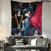 Tokyo Ghoul Wall Tapestry Aesthetic Wall Hanging Printed Fabric Blanket Decorative Tapestries for Bedroom Living Room Home Decor
