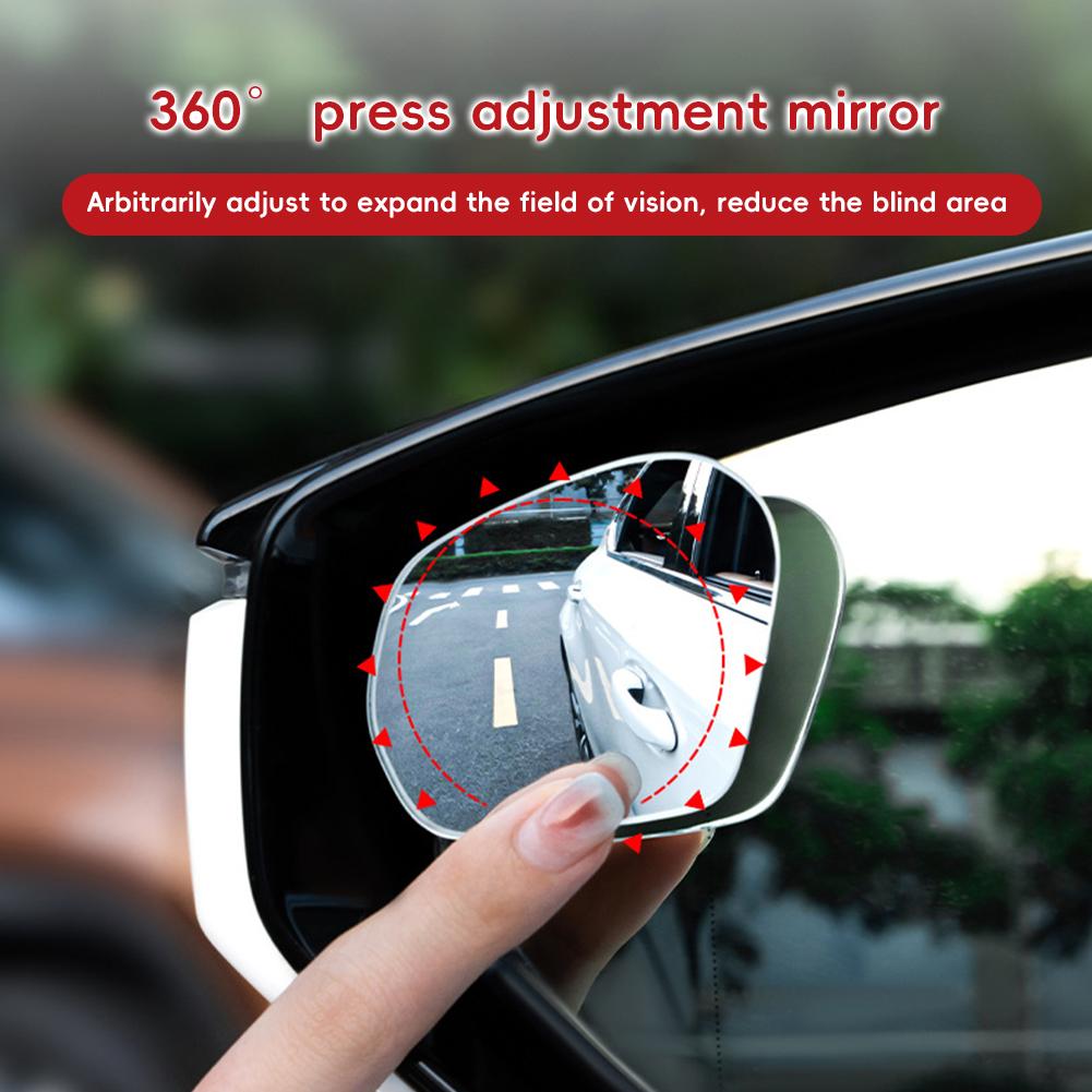 2 шт. Автомобильное зеркало заднего вида для слепых зон, регулируемое на 360 градусов, безрамное зеркало HD, широкоугольные вспомогательные зеркала заднего вида