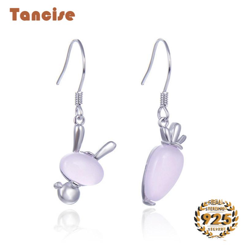 Танциз стерлингового серебра 925 пробы циркон серьги серьги-капли для женщин подарки на свадьбу