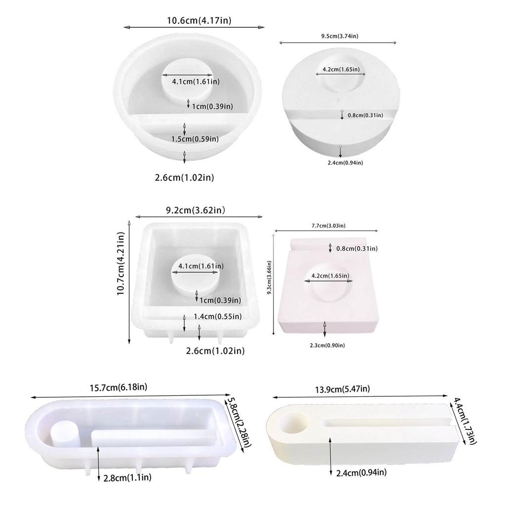 Castle House Candlesticks Resins Moulds Snow House Candle Holder Silicone Molds DIY Castings Moulds for Home Decorations