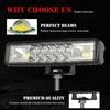 2Pcs 6 Inch LED Pods Light Bar 60W LED Work Light Bar Driving Fog Light Waterproof Flood and Spot