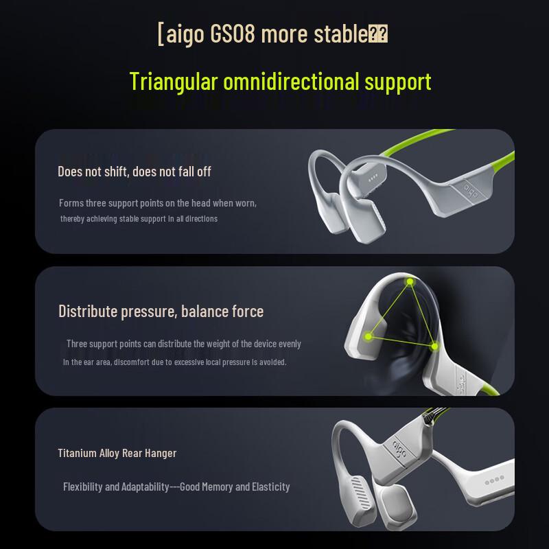Aigo GS08 Наушники MP3 для плавания с костной проводимостью для детей