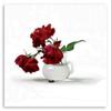 Холст, Красные розы в вазе
