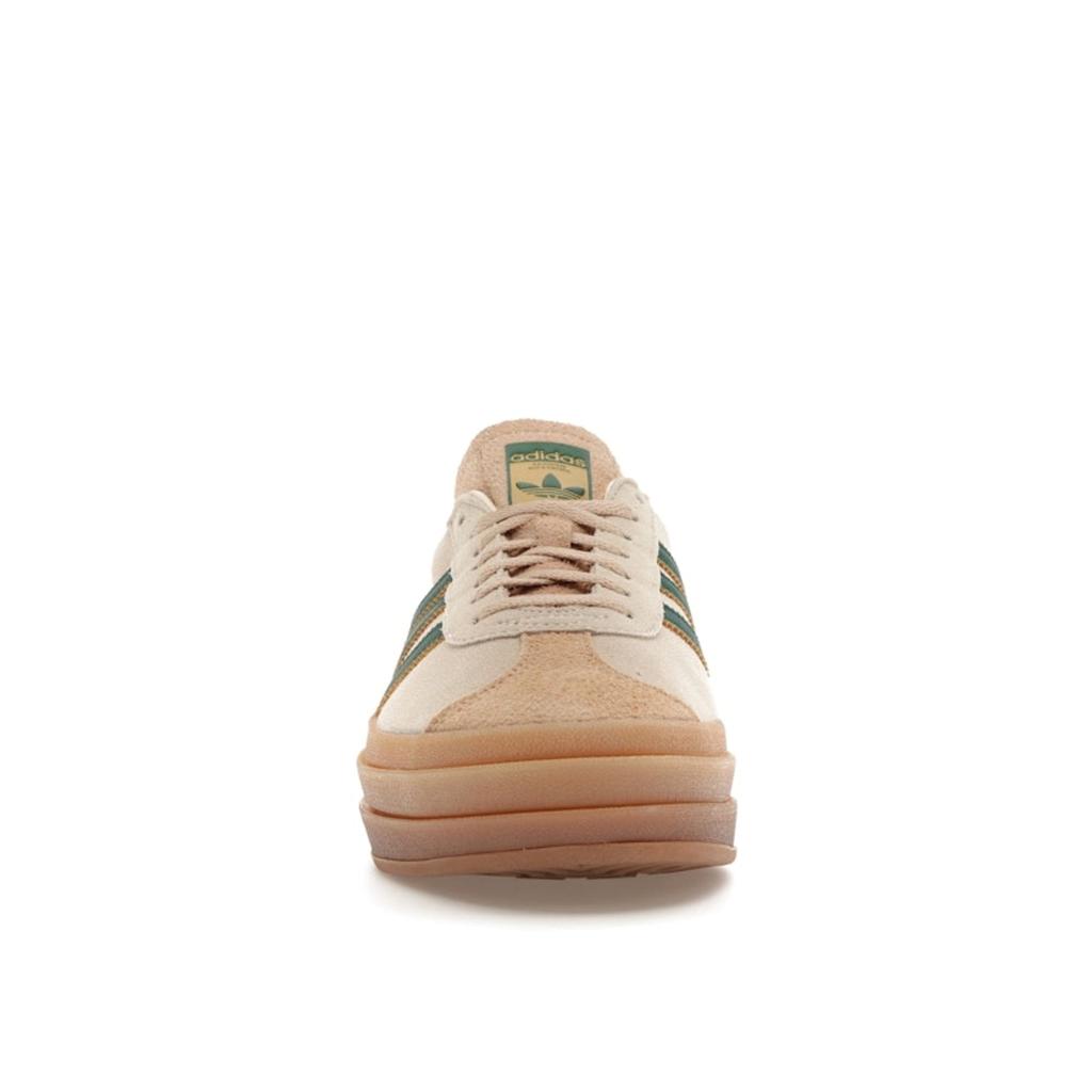 Adidas Gazelle Bold Cream Collegiate Green Женские кроссовки Кремово-белые Magic-Beige ID7056