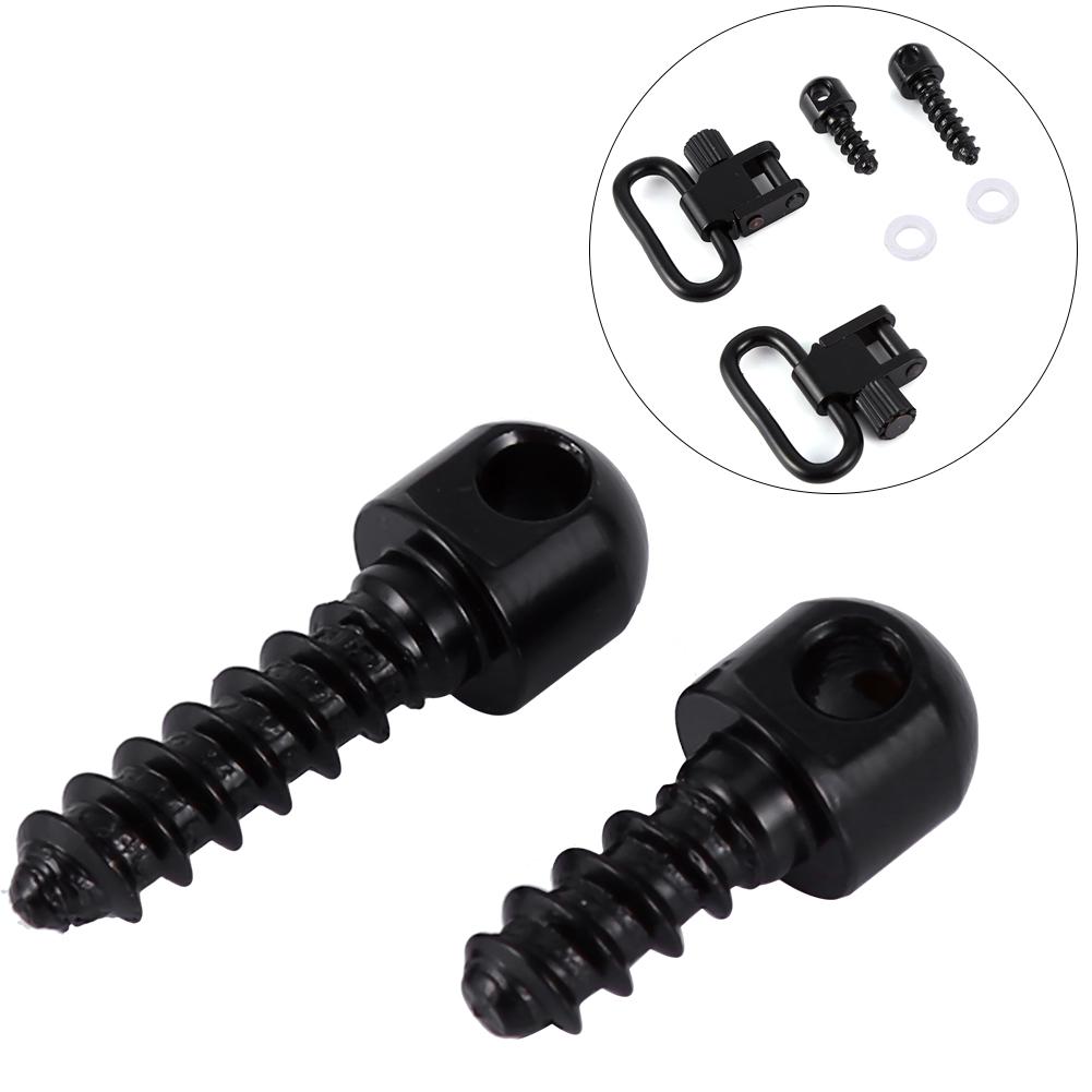 2pcs Sling Swivel Screws Studs Base With White Spacers Fits For Most Shotgun Hunting
