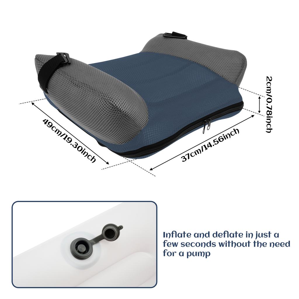 Inflatable Booster Car Seat PVC Inflatable Seat Cushion Portable Travel Seat Cushion With Storage Bag Narrow Backless Kid Seat