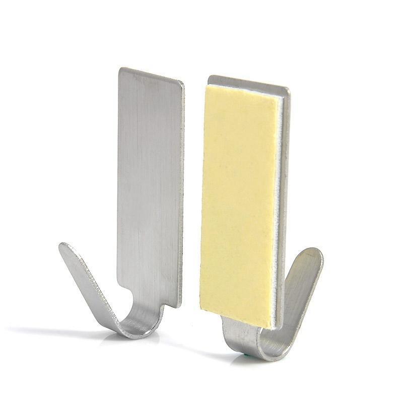 6 шт. Кухонная настенная дверная нержавеющая сталь Держатель-липучка Крючок Вешалка Крючки для ванной и кухни для подвешивания KTY