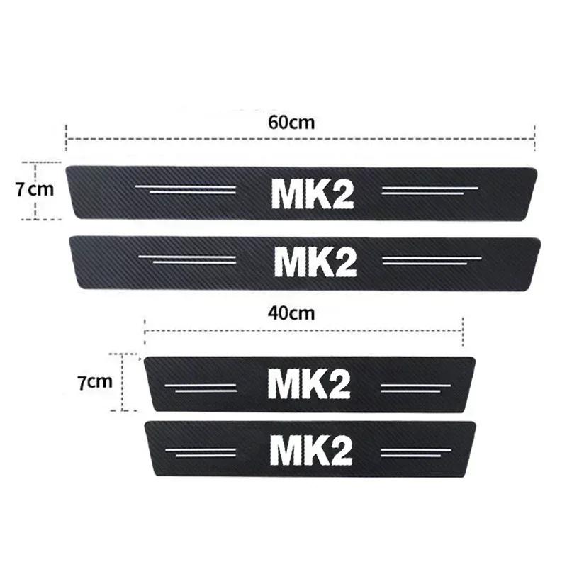 ADMVN1 Luminous Auto Door Sill Protect Decals Anti Scratching, for Volkswagen VW MK2 Emblem Car Threshold Strip Welcome Pedal Sticker