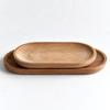 Japanese Wood Coffee Tray Oval Food Cup Trays Dessert Candy Wooden Plate Gongfu Tea Tray Kitchen Supplies