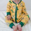 Cotton Toddler Sleepsuit With Zipper No-Seam Design Boys Girls Anti-Kick Sleeping Bag All-Season Home Pajamas