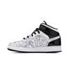 Air Jordan 1 Mid SE GS DIY Черные Белые Ретро Кроссовки DC4099-100