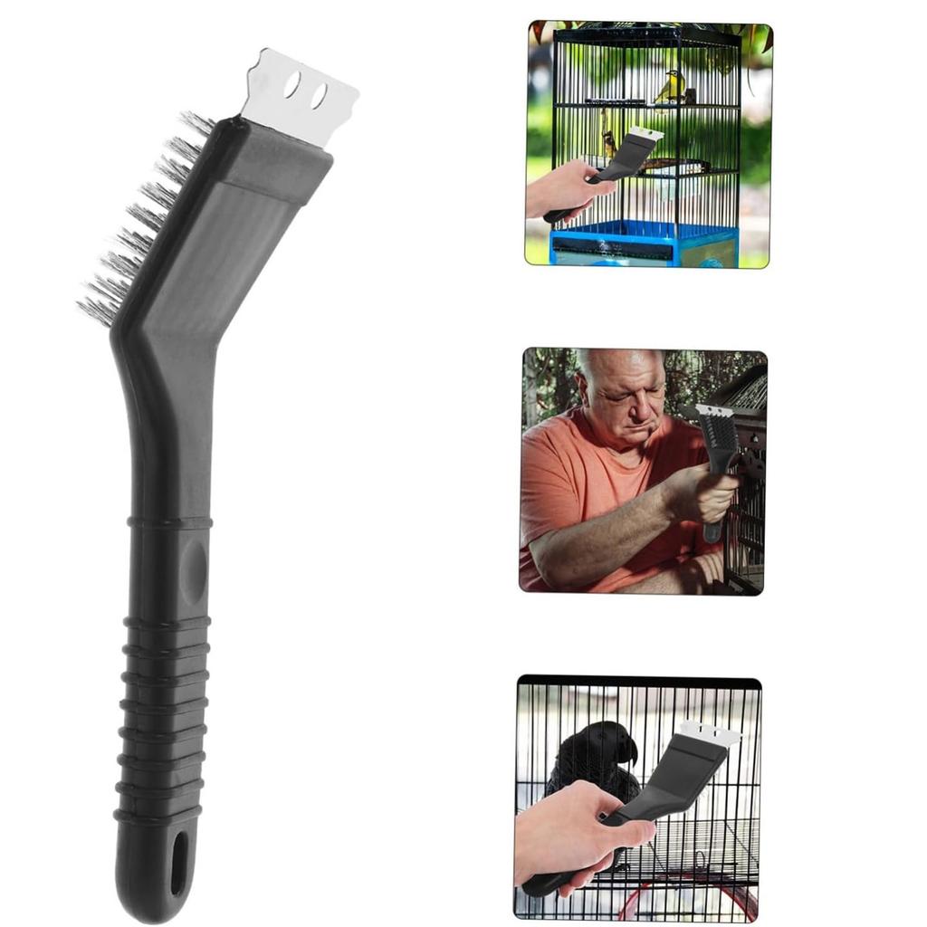 2 в 1 Щетка для чистки гриля барбекю из стальной проволоки, Металлические скребки, Щетка-скребок для птичьей клетки