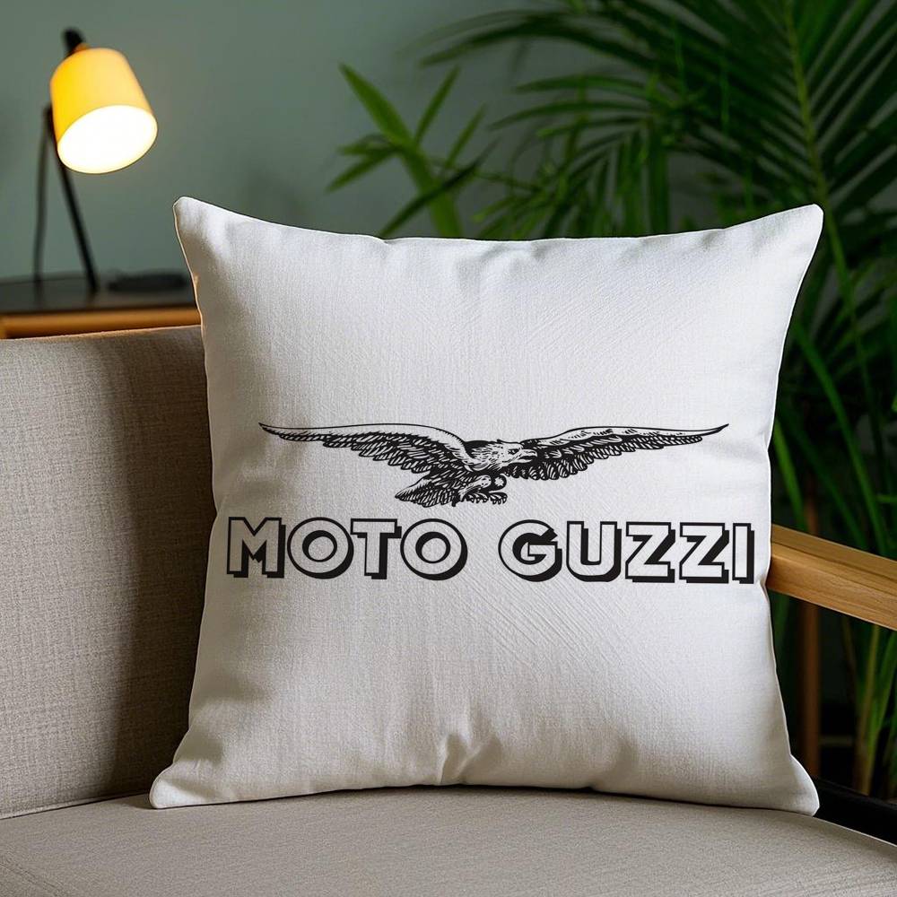 Brand Moto G-GuzziS Pillow Case Office Sofa Dorm Chair Back Short Plush Double-sided Printing Home Cushion Cover