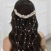 Elegant Pearl Tassels Hair Accessories Romantic Wedding Hair Piece  Banquet Event