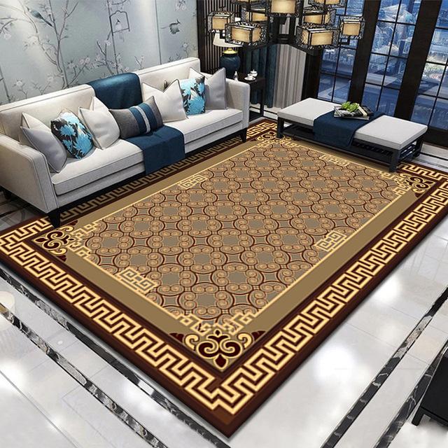 New Chinese -Style Living Room Large Area Non -Slip Carpet Printing Office Coffee Table Floor Mat Home Bedroom Study Floor Mat