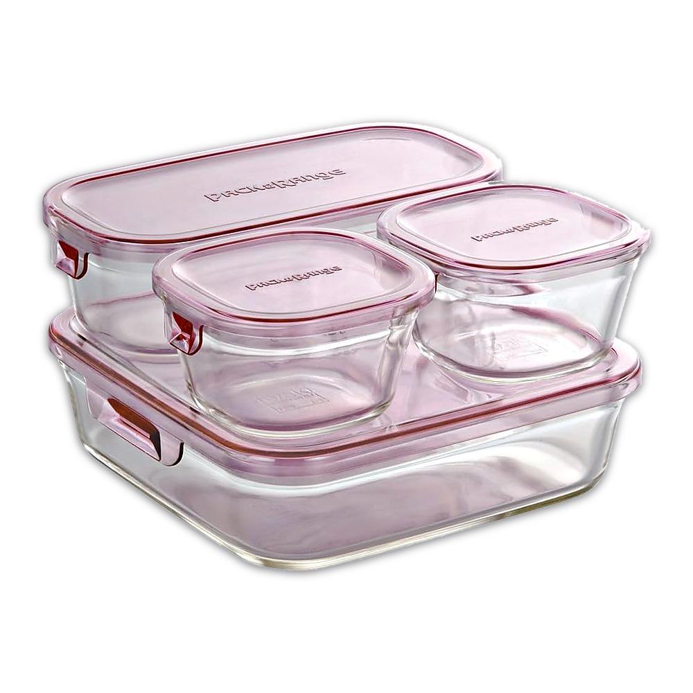 iwaki Pack & Range Square Glass Food Storage Containers Heat Resistant Microwave Safe PS-PRN-11W