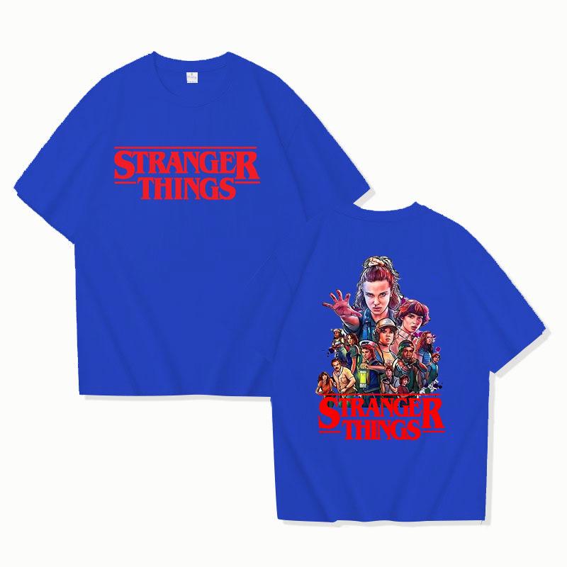 Унисекс летняя футболка с коротким рукавом Stranger Things, Большие размеры XXS-4XL, Эксклюзив для трансграничной торговли