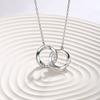 Серебряный парный комплект ожерелий для мужчин и женщин, белая подарочная упаковка, парное ожерелье [FANCIME] Комплект, 2, пары, пары, мужские, женские, рождественские,