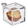 Прозрачные акриловые коробки, маленькие квадратные кубические контейнеры с крышкой, пластиковый органайзер для хранения конфет, таблеток, крошечных ювелирных изделий