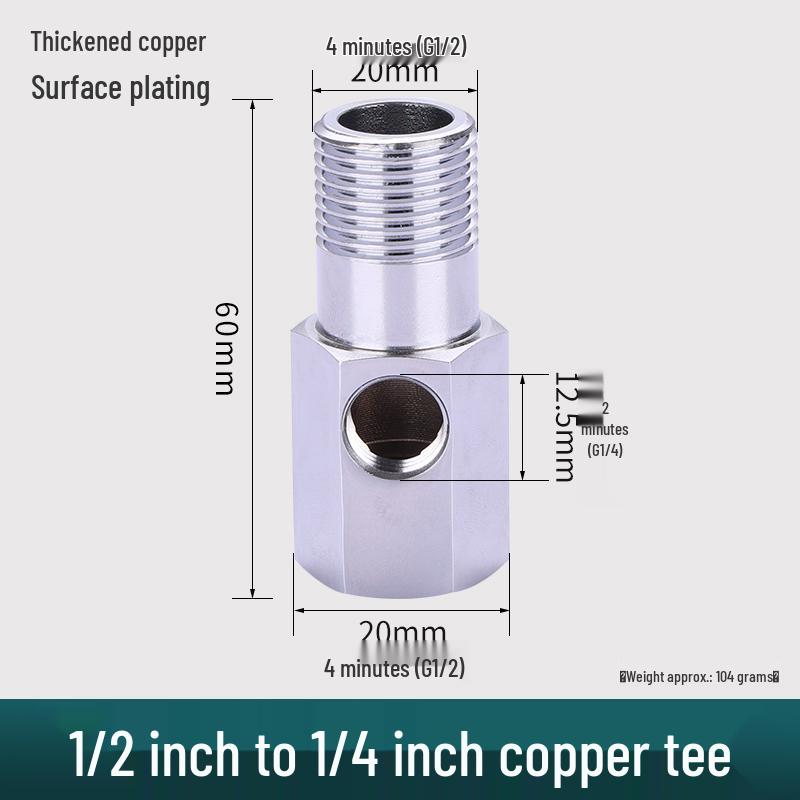 All-Copper 4-Point to 3/2-Point Water Purifier Ball Valve for Direct Drinking Machines