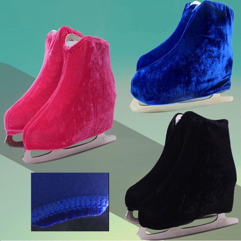 Чехол для обуви для катания на коньках из бархатной фланелиты, анти-тримминговый, защита для ботинок для катания на коньках