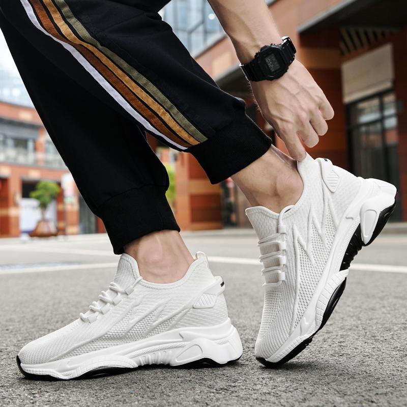 Summer Hollow Breathable Mesh Height Incresing Sneakers Men Shoes Elevator 7cm Outdoor Leisure White Casual Lift Man Shoes Tall