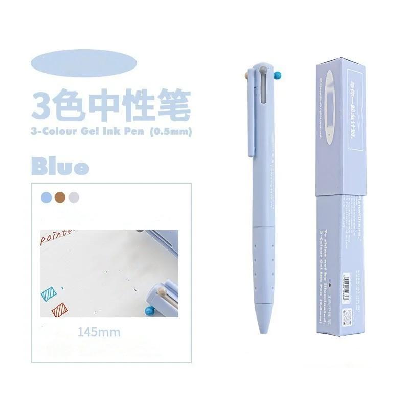 3 в 1 модная минималистичная гелевая ручка креативный дизайн однотонная канцелярская гелевая ручка 0,5 мм цветная ручка для рисования в журнале