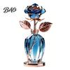 Realistic Rose Ornament Acrylic Ornament, 2D Flat Flower Decoration with Base, Table Centerpiece Romantic Desktop Decor for Home Shelf Cabinet