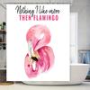 Flamingo Bath Towel Shower Curtain Watercolor Decorative Bathroom Accessories Set